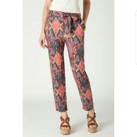 Anthropologie Pants - Anthropologie Marrakech Ikat Linen Joggers S
